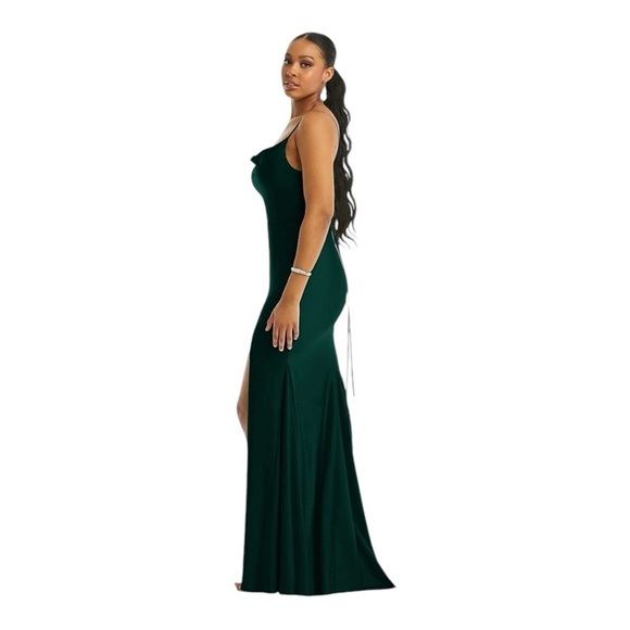 Cynthia & Sahar Evergreen CS105 Full length Luxe Stretch Satin Evening gown XS - Picture 3 of 15